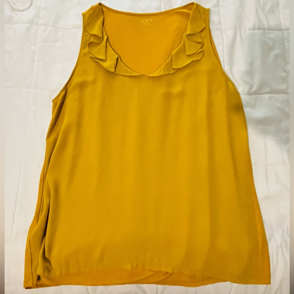Loft Outlet Ruffled Tank Blouse L